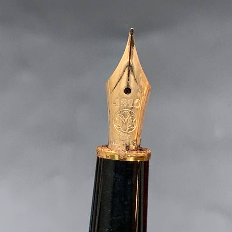 モンブラン　ビンテージ万年筆　14Kペン先 R323 ペン先14K MONT 注文 BLANC 万年筆 モンブラン ボルドー×ゴールド