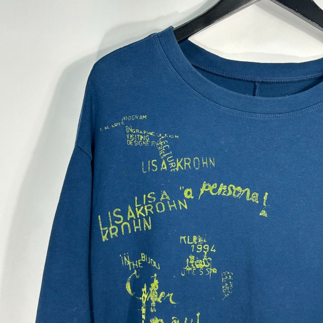 Cube-Cube【40】ブルー チュニック 長袖 ロング丈Tシャツ トップス