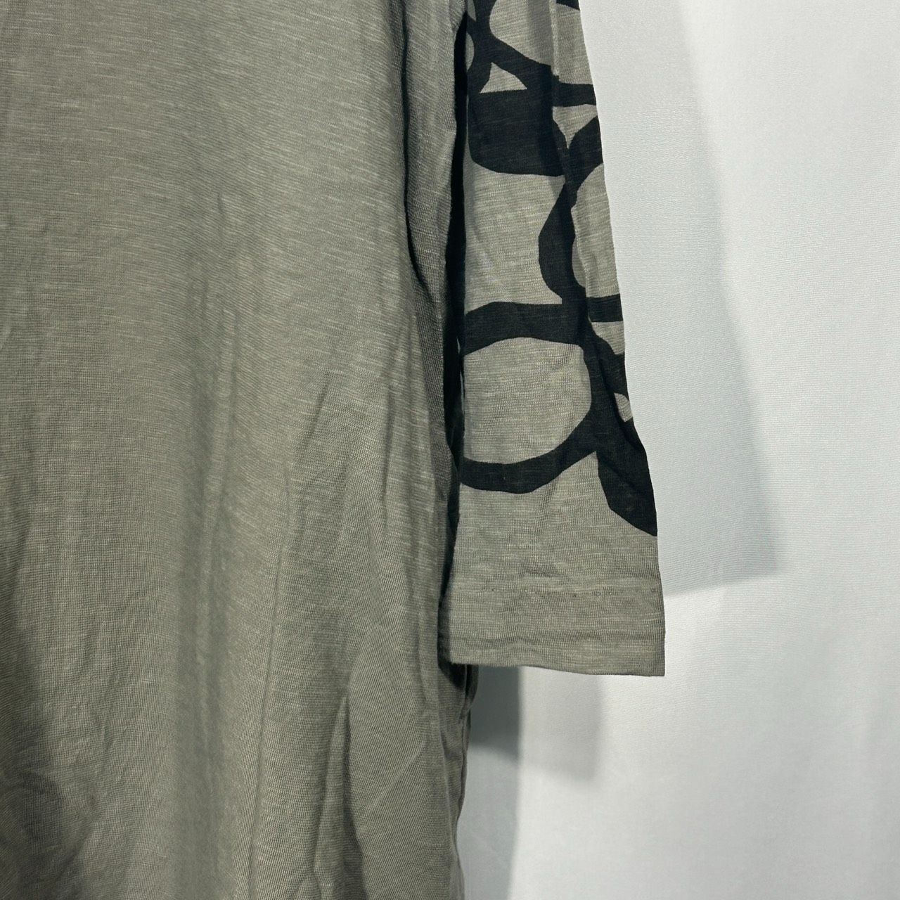 m_mefu 40 グレー チュニック 長袖 トップス レディース ゆったり 個性的 総柄カジュアル生地コットン センソユニコ マツオ めふう 芽風 長袖 チュニック トップス