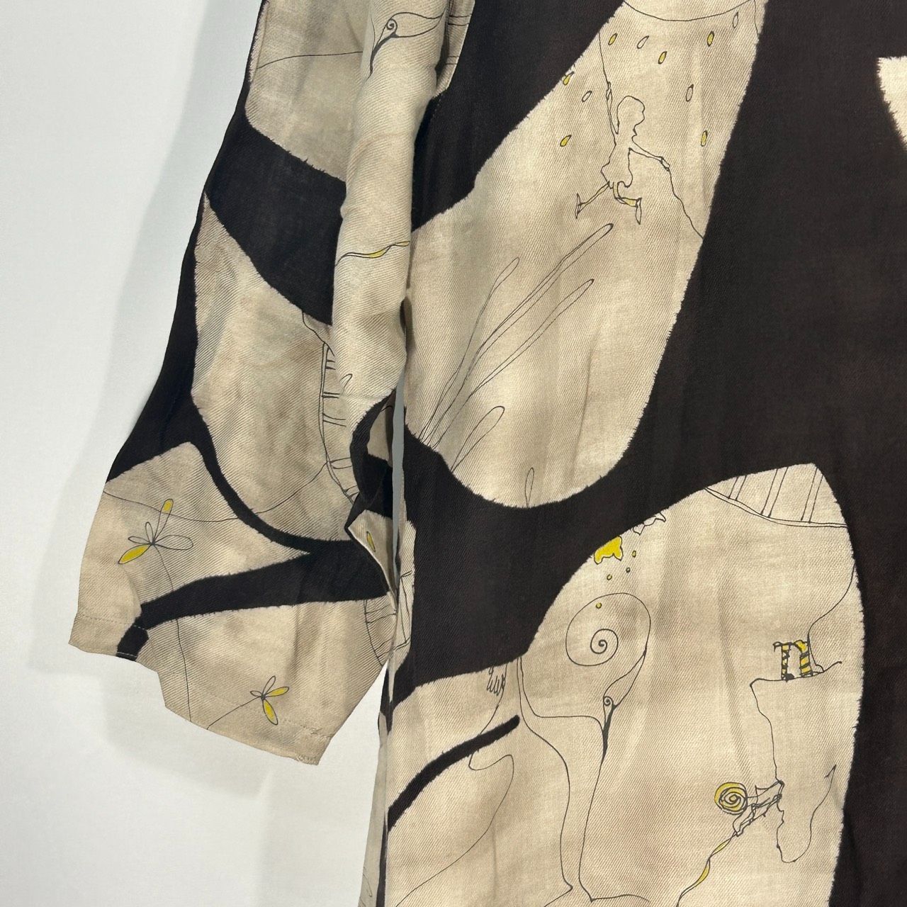 io comme io【40】ブラウン系 長袖 ワンピース スタンドカラー