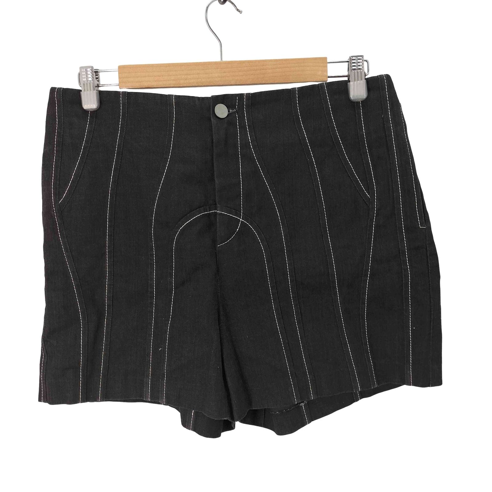 USED古着(ユーズドフルギ) PIHAKAPI / CORSETS SHORTS コルセット デニムショーツ メンズ  48【中古】【ブランド古着バズストア】 ユーズドフルギ USED古着 PIHAKAPI / CORSETS SHORTS コルセット