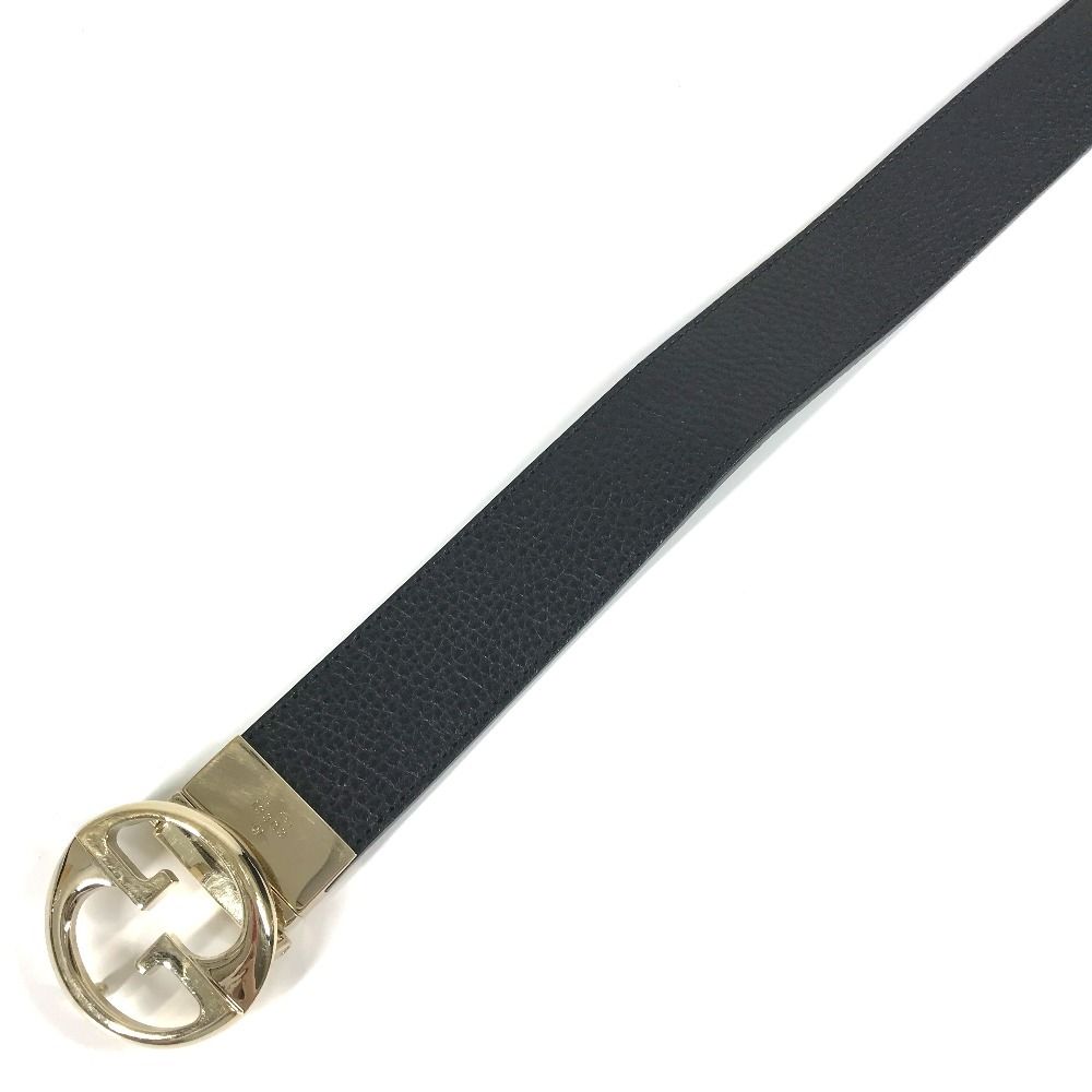 GUCCI グッチ ベルト ダブルG GG ロゴ 450000 レザー ブラック - メルカリ