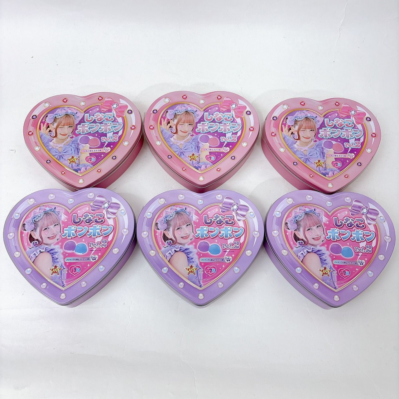 セット しなこボンボン ver.2 グレープ味-いちご味 マスカット味-パイナップル味