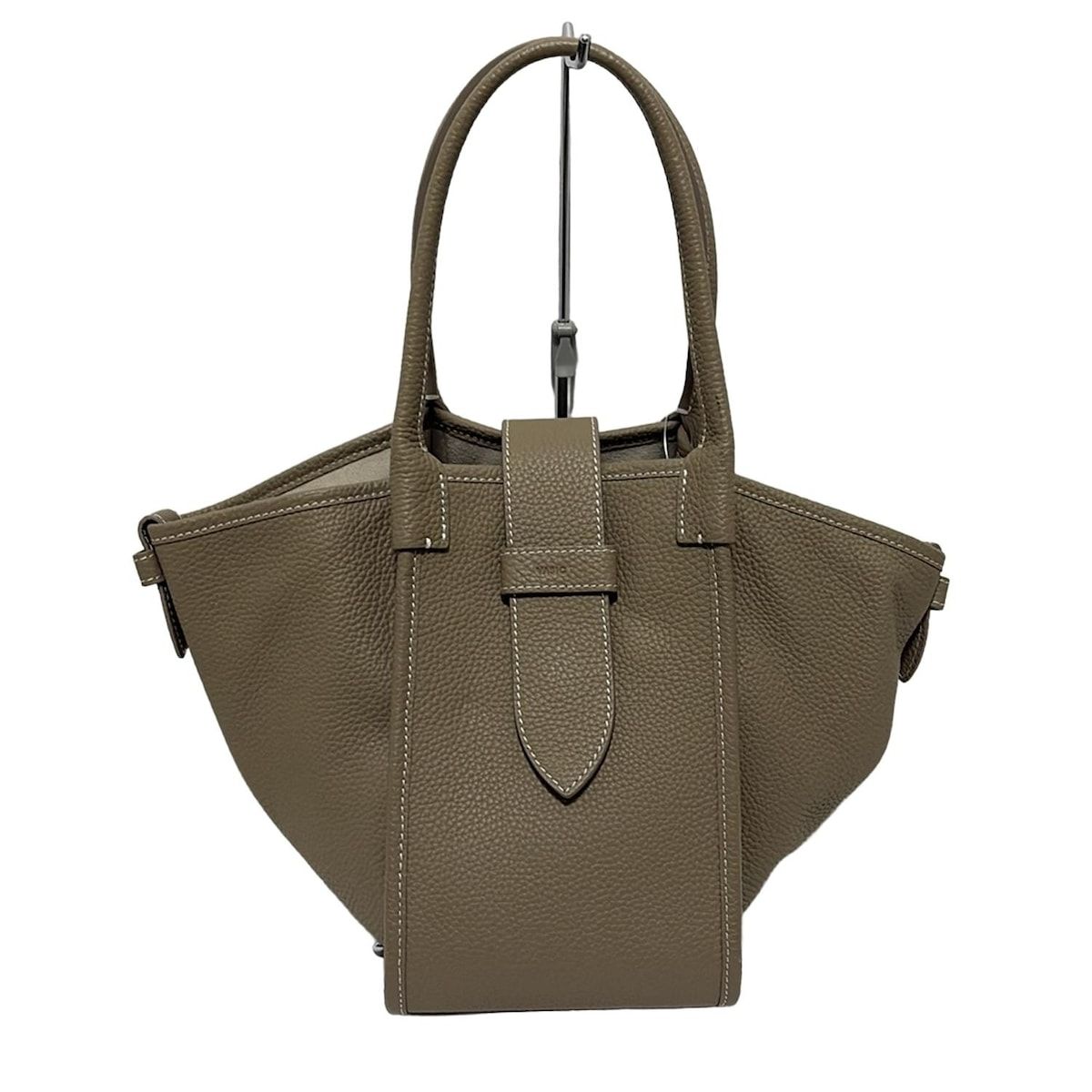VASIC ベージュ レザー ハンドバッグ ポートミニ momo.m VASIC