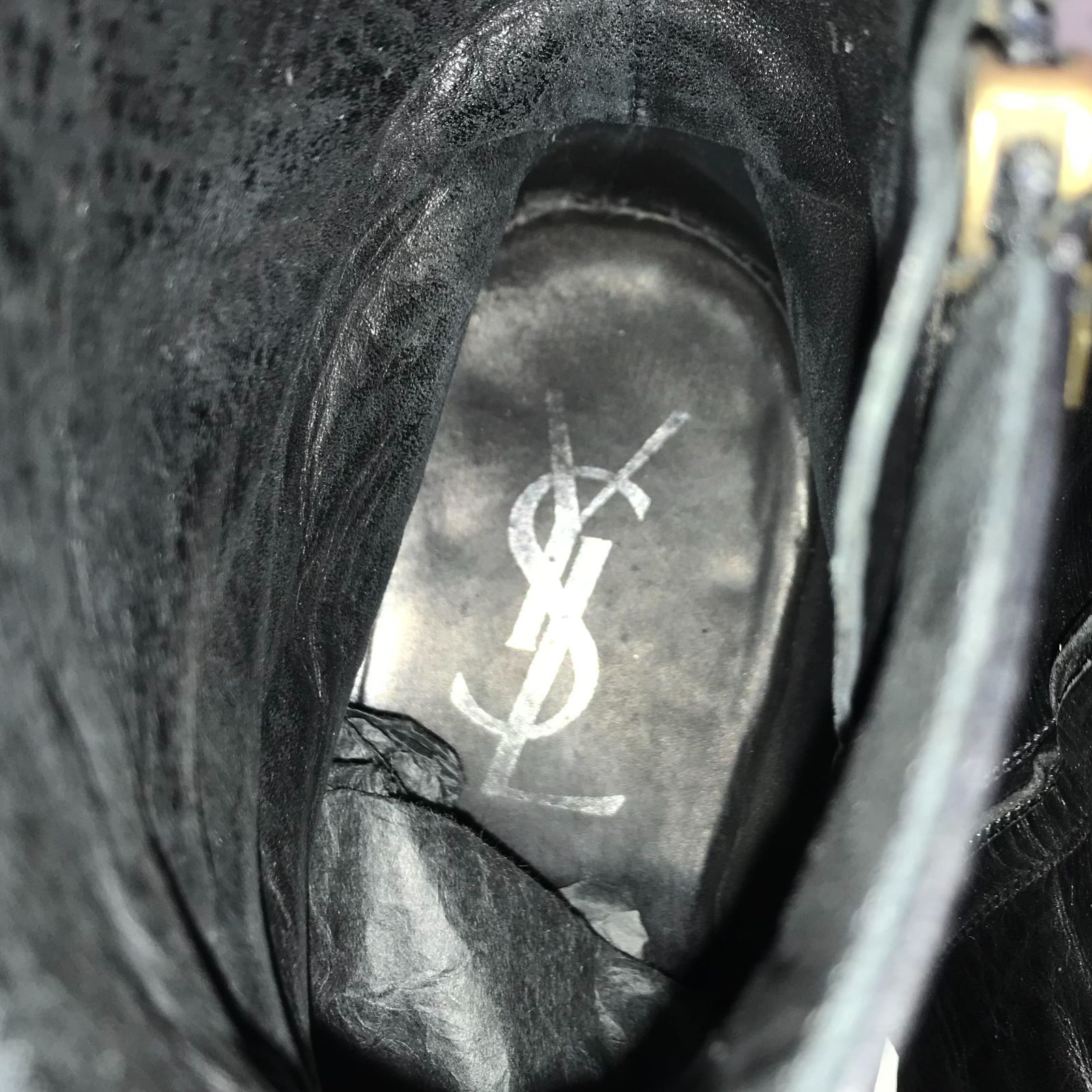 Yves Saint Laurent JONNY65 ZIP BOOTS 191592 B7400 1000 ジョニー 