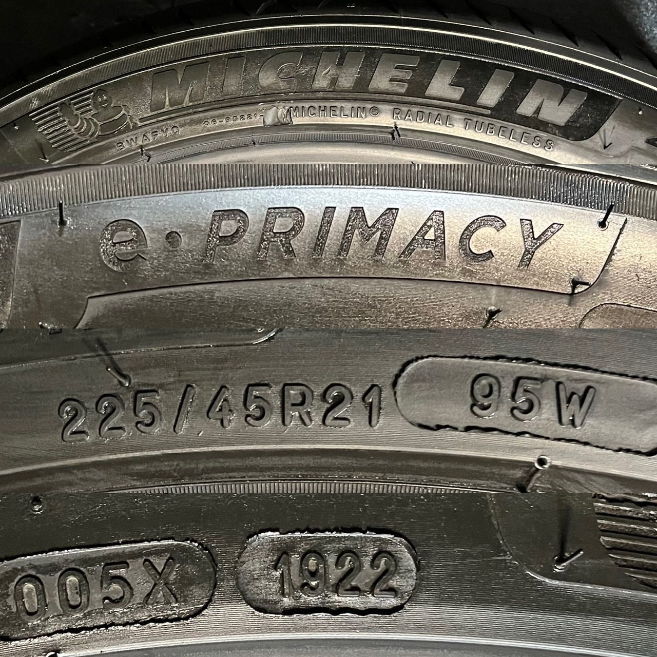 2022年製 約6.5分山 ミシュラン MICHELIN プライマシー e・PRIMACY 225