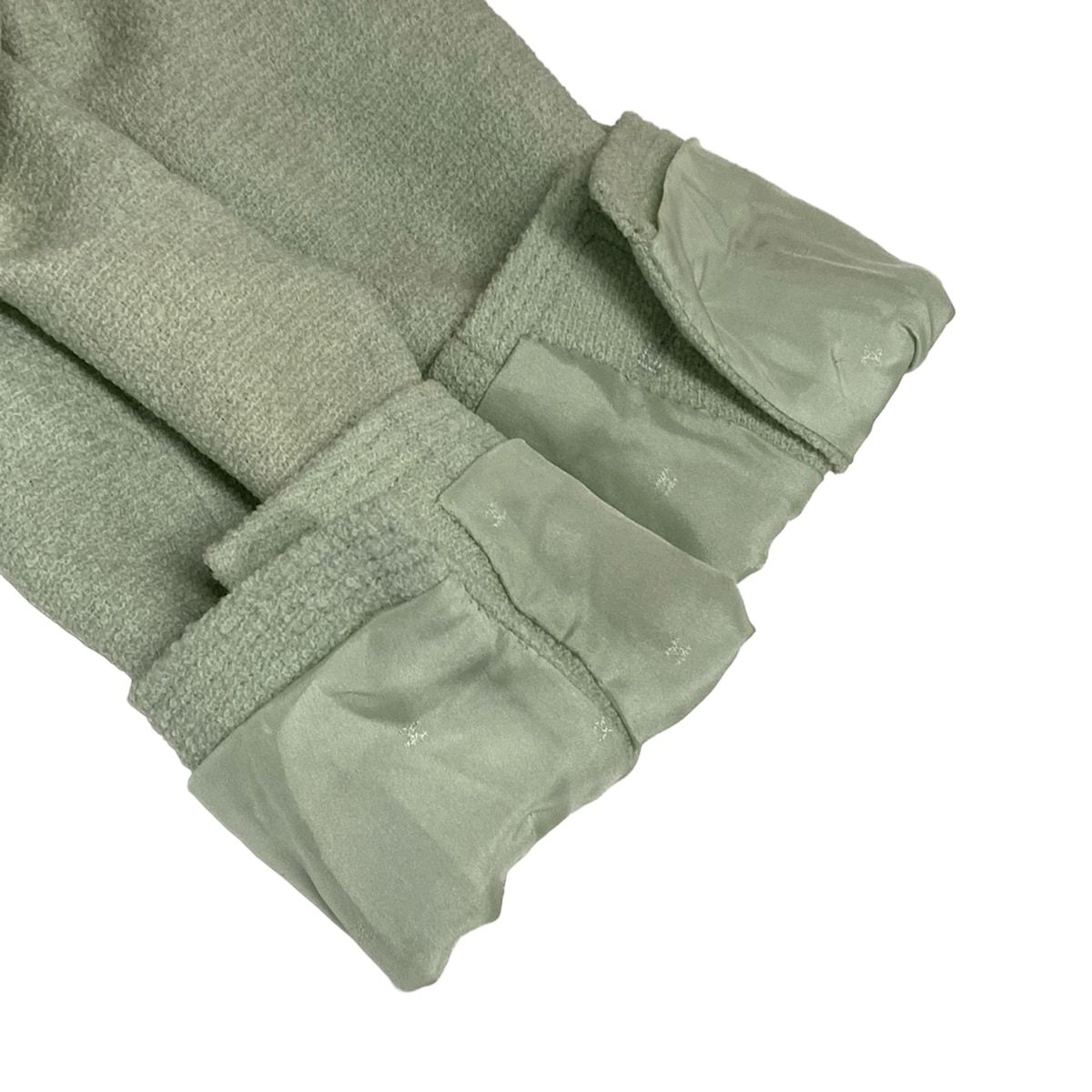 CHANEL シャネル スカートスーツ サイズ42 L レディース P 02836 ライトグリーン 長袖|肩パッド|春|秋 ウール 入学式対応 スーツスカート 