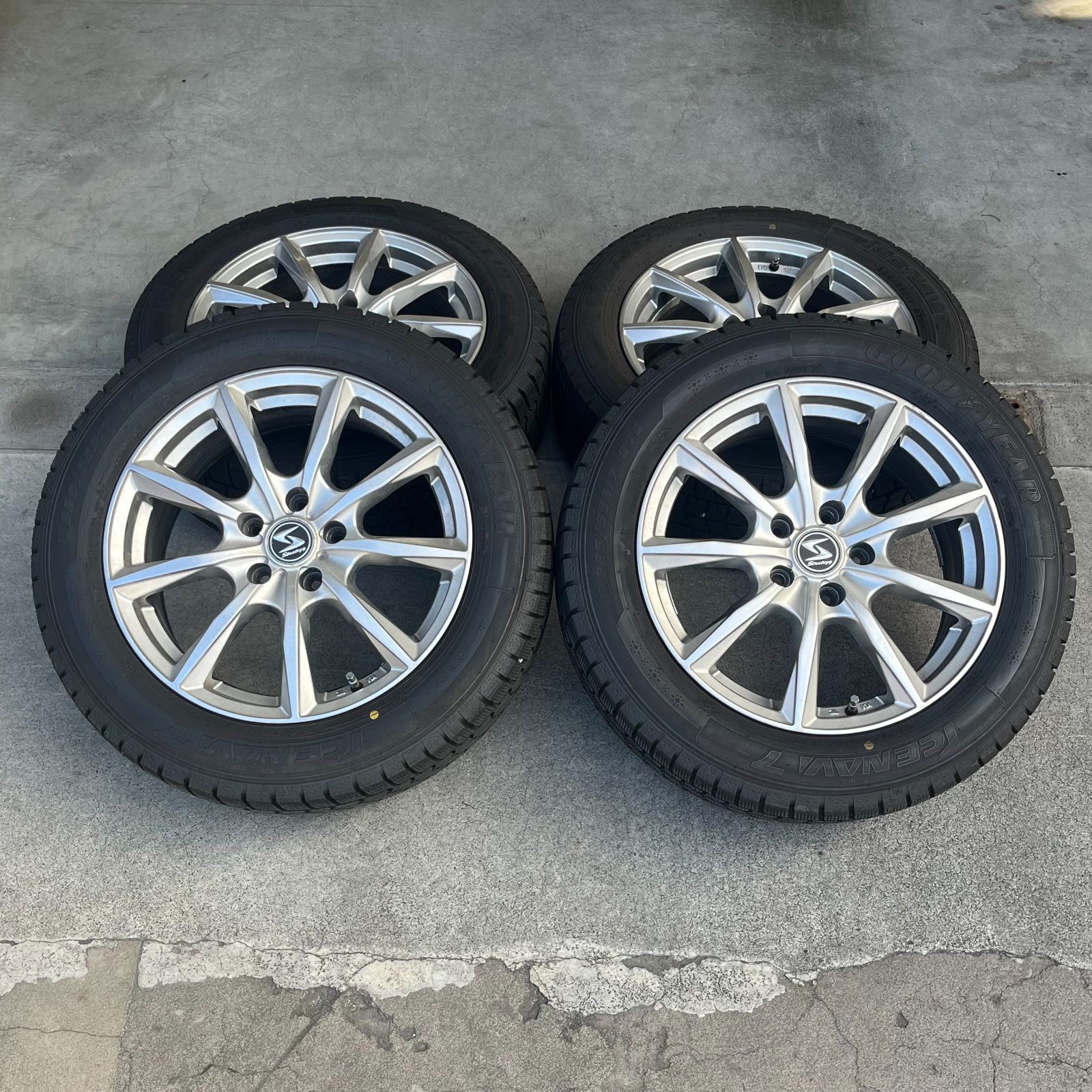 アテンザ等 225 55 17インチ スタッドレスタイヤ アルミホイール C 73