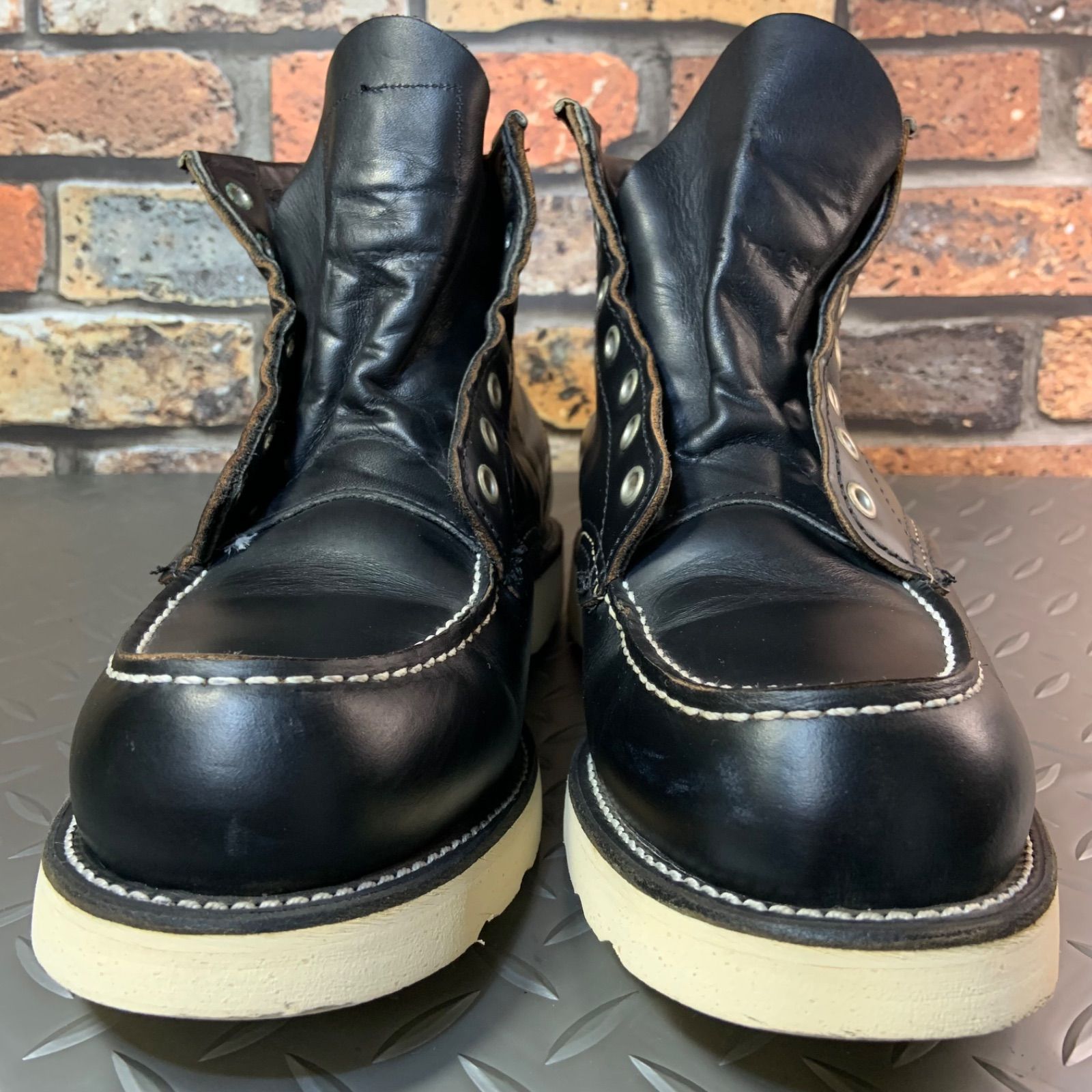  REDWING 8179 茶芯 四角犬 1997年製 US 7 E JP 25㎝ VINTAGE レッドウイング アメリカ製 25 K 17 ワークブーツ ブーツ 革靴