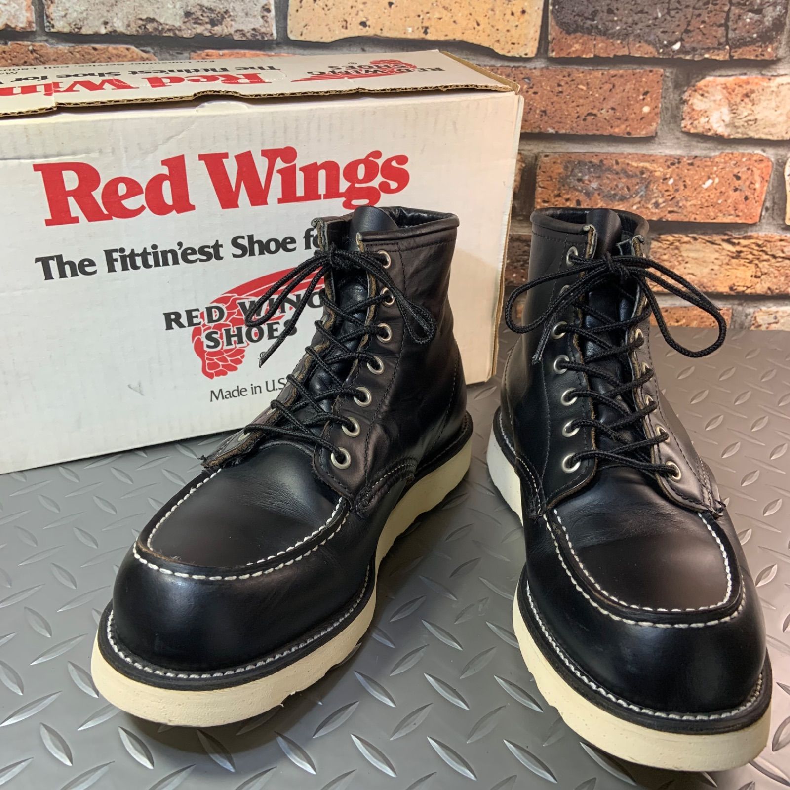 ☆REDWING 8179 茶芯 四角犬 1997年製 US7E JP25㎝ VINTAGE レッド