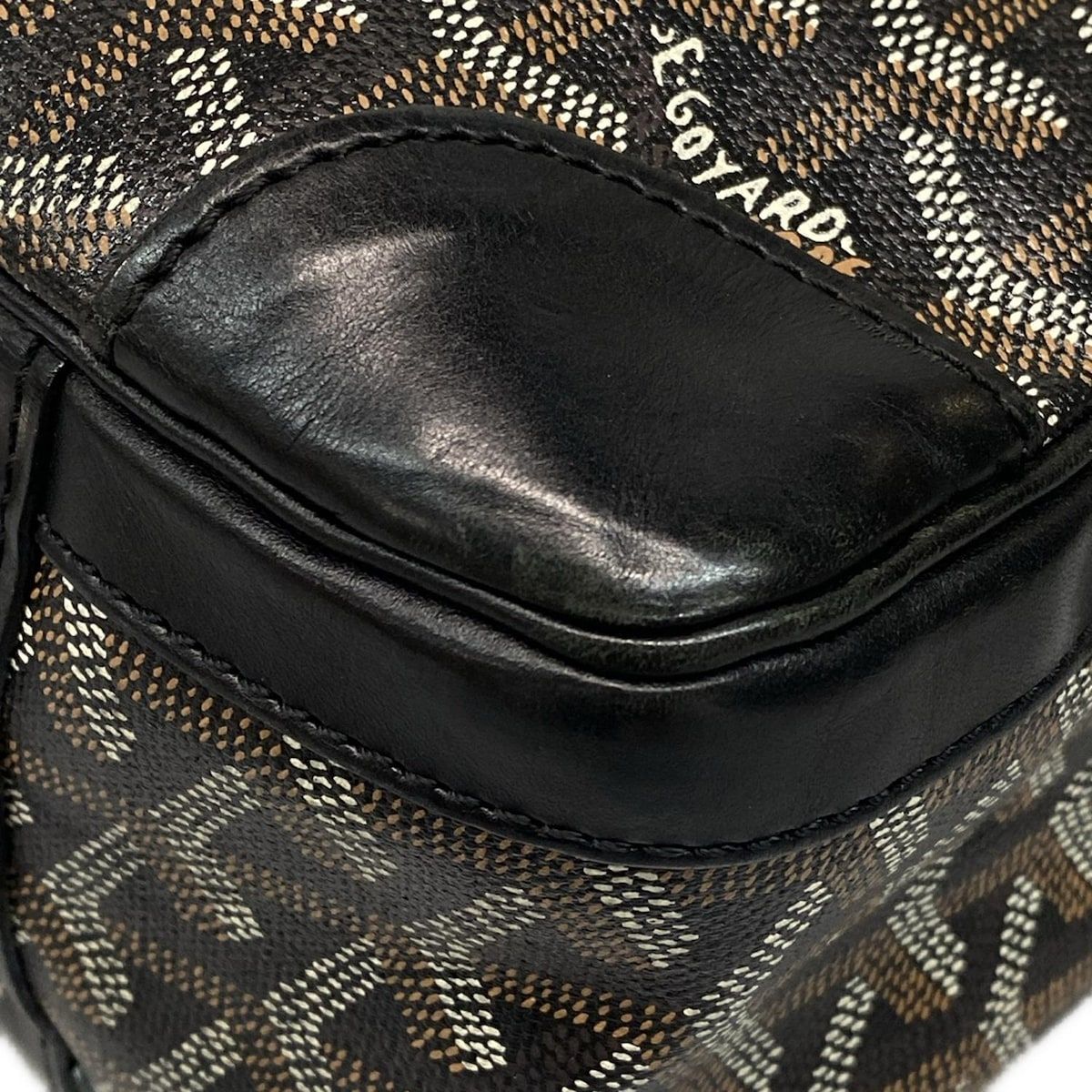 GOYARD(ゴヤール) ビジネスバッグ アンバサッドMM 黒×ブラウン×白 本体