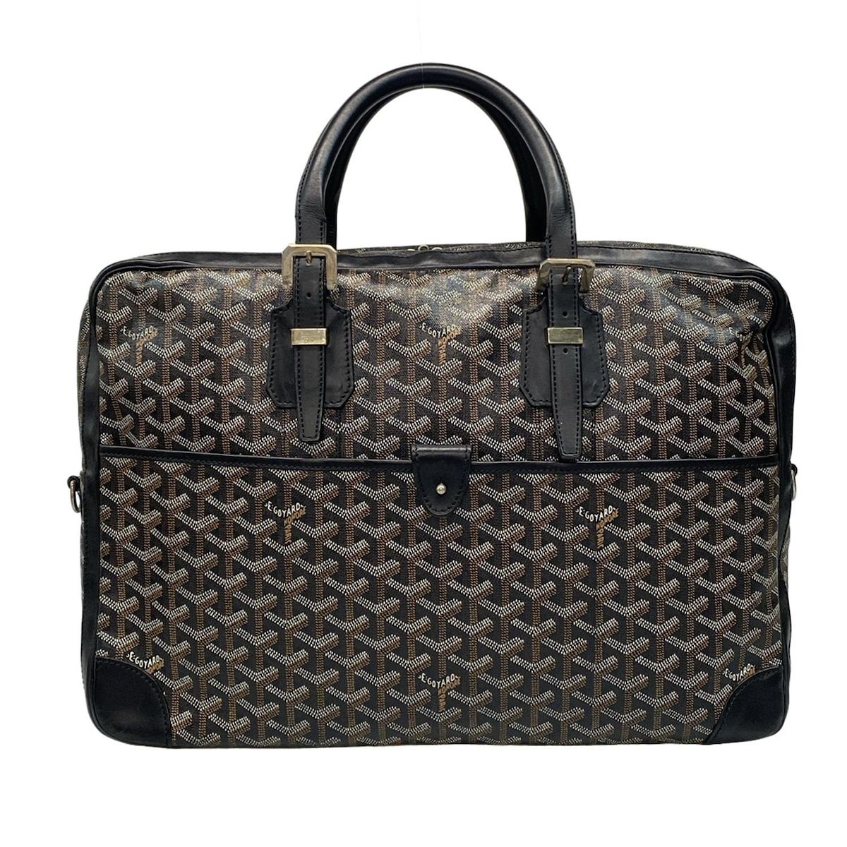 GOYARD(ゴヤール) ビジネスバッグ アンバサッドMM 黒×ブラウン×白 本体