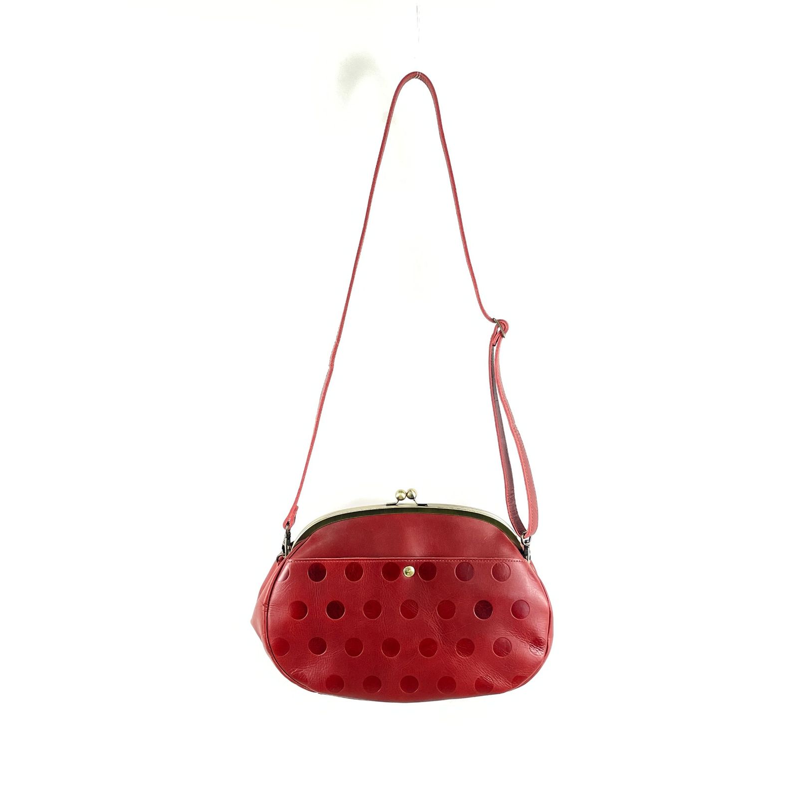 タグ付 KANMI カンミ キャンディがま口ショルダーバッグ ドット柄