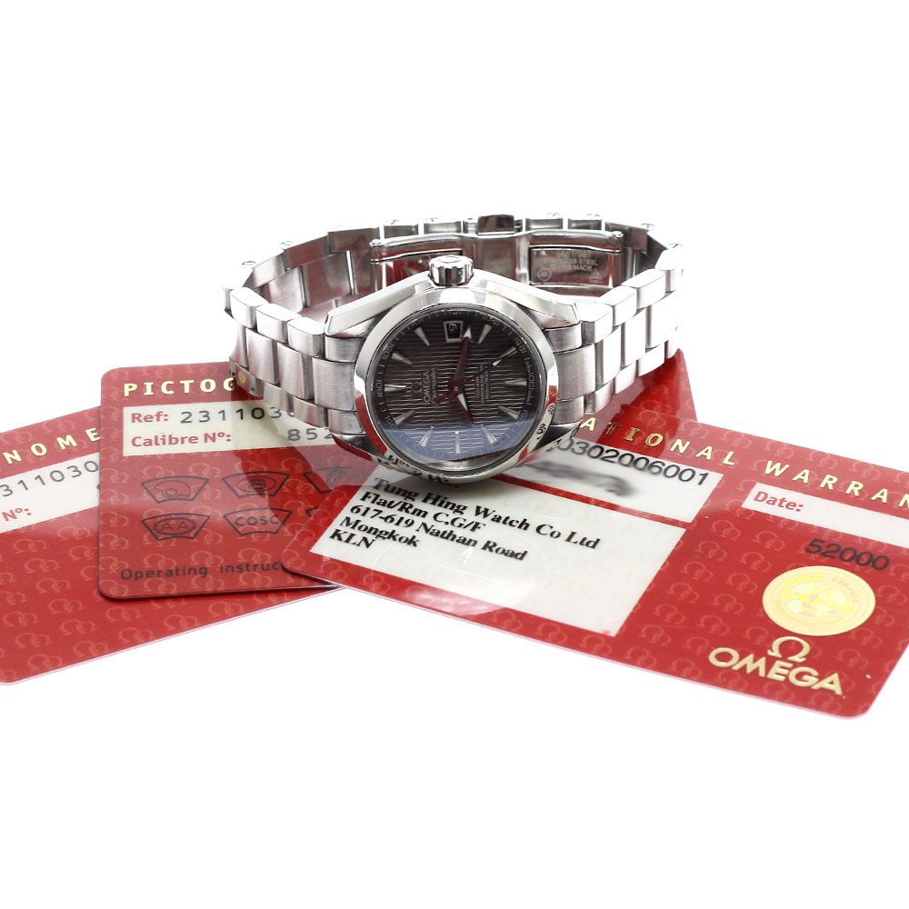 オメガ OMEGA 231 10 30 20 06 001 シーマスター アクアテラ デイト 自動巻き レディース保証書付き_916513