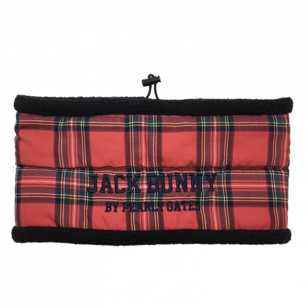 超美品】ジャックバニー ネックウォーマー レッド×グリーン チェック