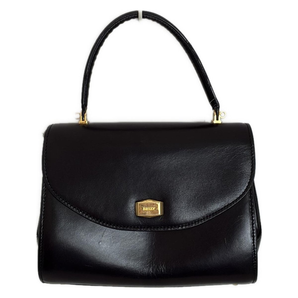 極美品 BALLY バリー ハンドバッグ ロゴ金具 黒 レザー フォーマル 自立 BALLY(バリー) ハンドバッグ - 黒 レザー - メルカリ