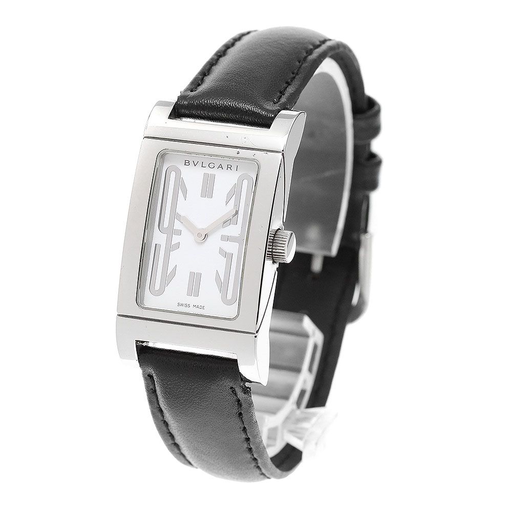ブルガリ BVLGARI RT39S レッタンゴロ クォーツ レディース保証書付き_