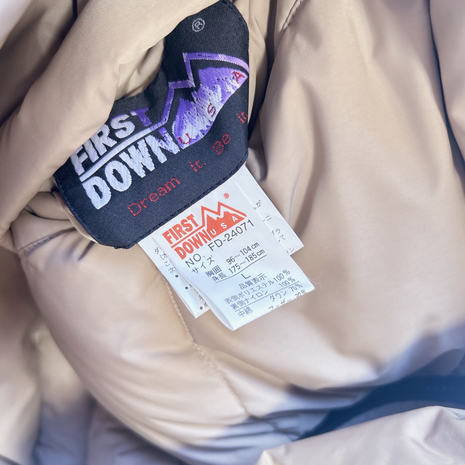 FIRST DOWN USA ファーストダウン リバーシブル ダウンジャケット 肉厚 