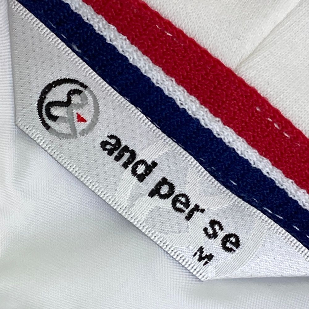 サイズ：M AND PER SE アンパスィ 切替中綿ジャケット ホワイト系