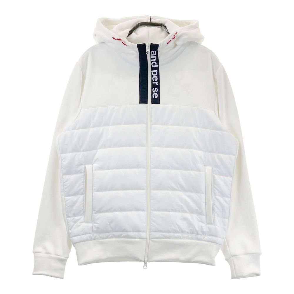 サイズ：M AND PER SE アンパスィ 切替中綿ジャケット ホワイト系