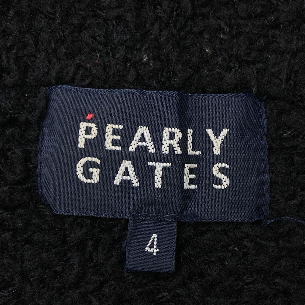 サイズ：4 PEARLY GATES パーリーゲイツ ジップジャケット ブラック系