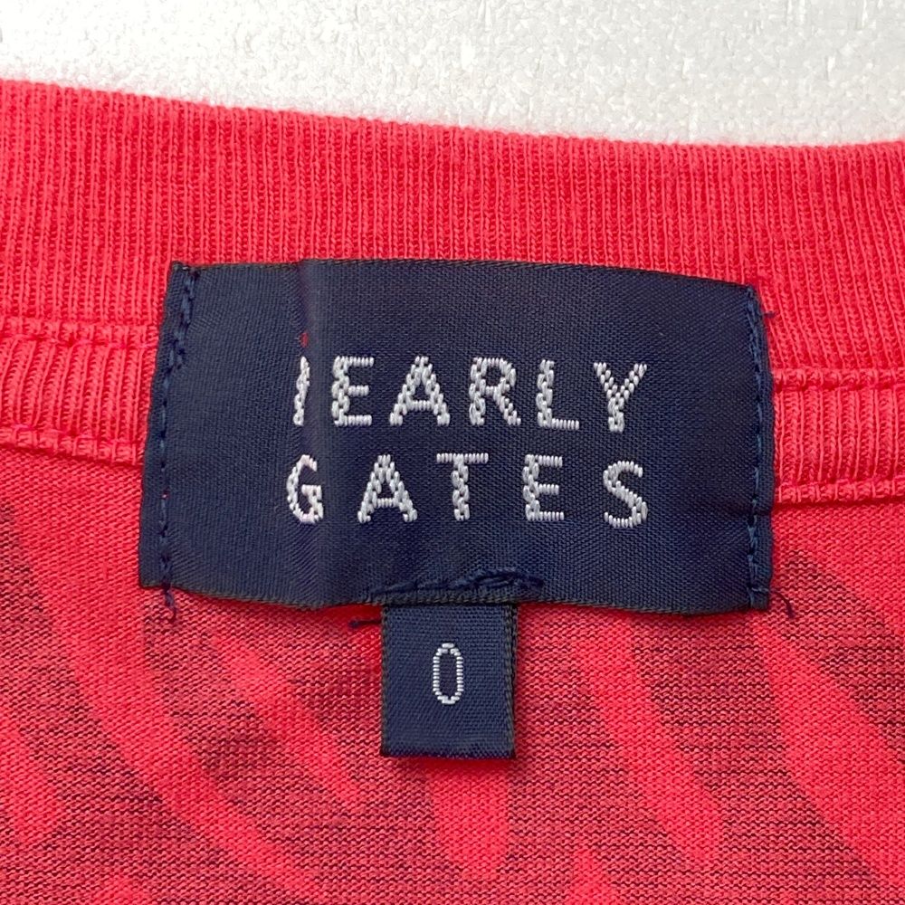 サイズ：0 PEARLY GATES パーリーゲイツ 半袖ワンピース 総柄 ピンク系