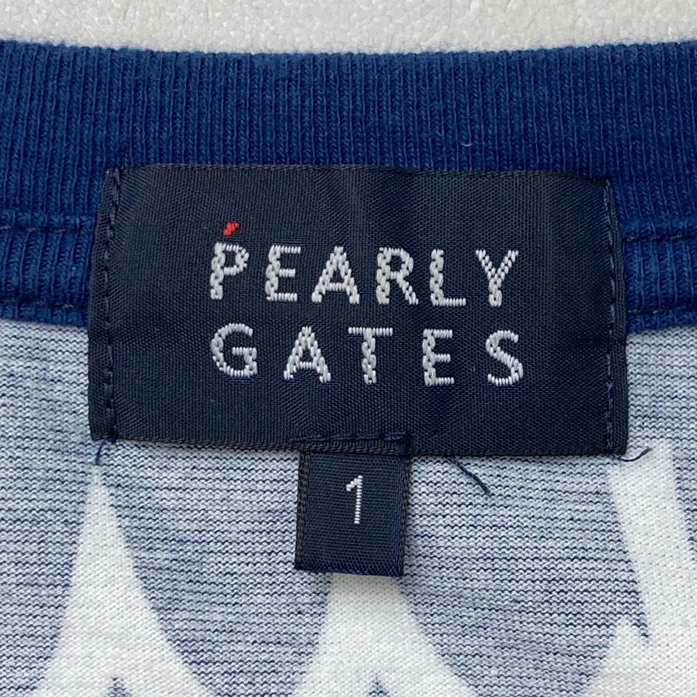 サイズ：1 PEARLY GATES パーリーゲイツ 半袖ワンピース 総柄 ネイビー