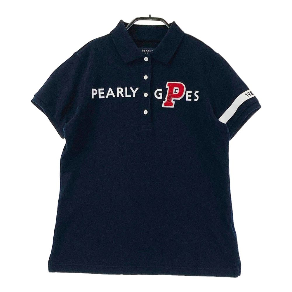 サイズ：1 PEARLY GATES パーリーゲイツ 2024年モデル 半袖ポロシャツ  ネイビー系 [240101574243] ゴルフウェア レディース ストスト