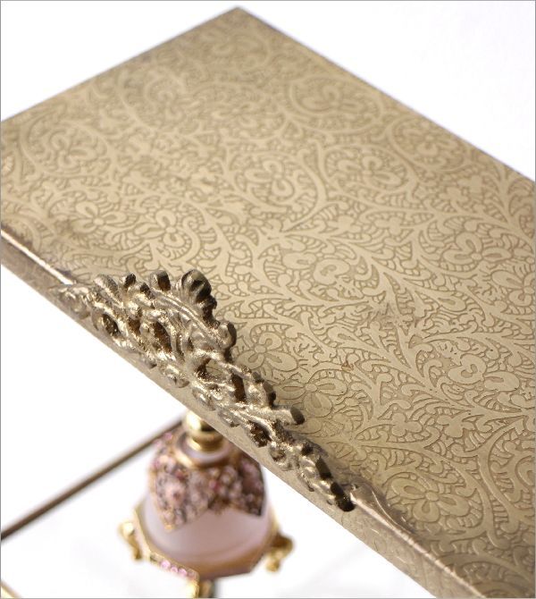 ショーケース 卓上 アンティーク ゴールド ガラス 透明 小物入れ 2段