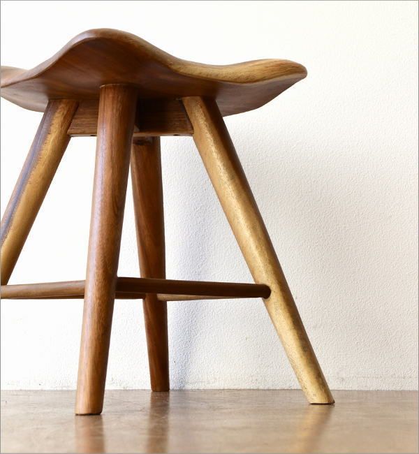 スツール 木製 おしゃれ 椅子 天然木 無垢 四角 角丸 ナチュラル 木目