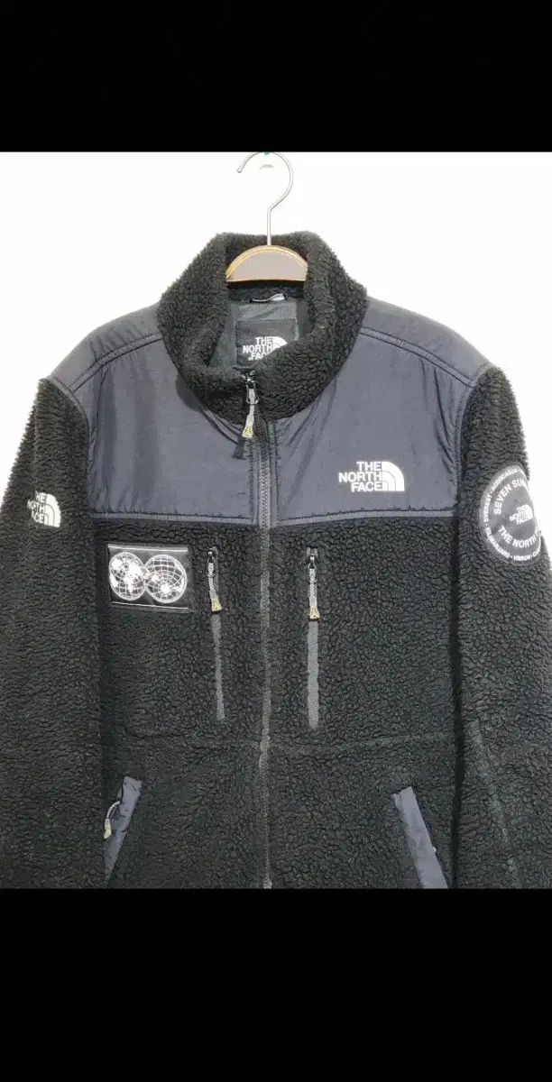 L ザノースフェイス フリース アウター ブラック ボア ジャケット