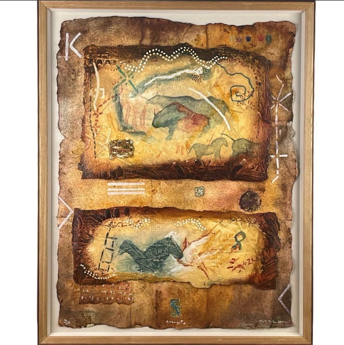 デービット ダズワース David Dodsworth アルタミラⅡ カーボランダム 版画 40号 大作 世界的 現代美術家