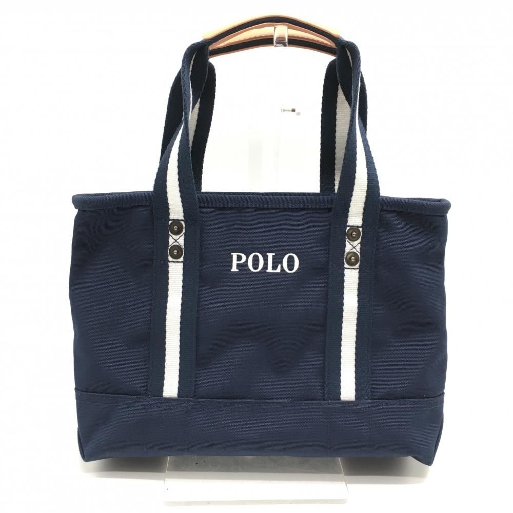 美品】ポロラルフローレン カートバッグ ネイビー×白 ポロベア POLO