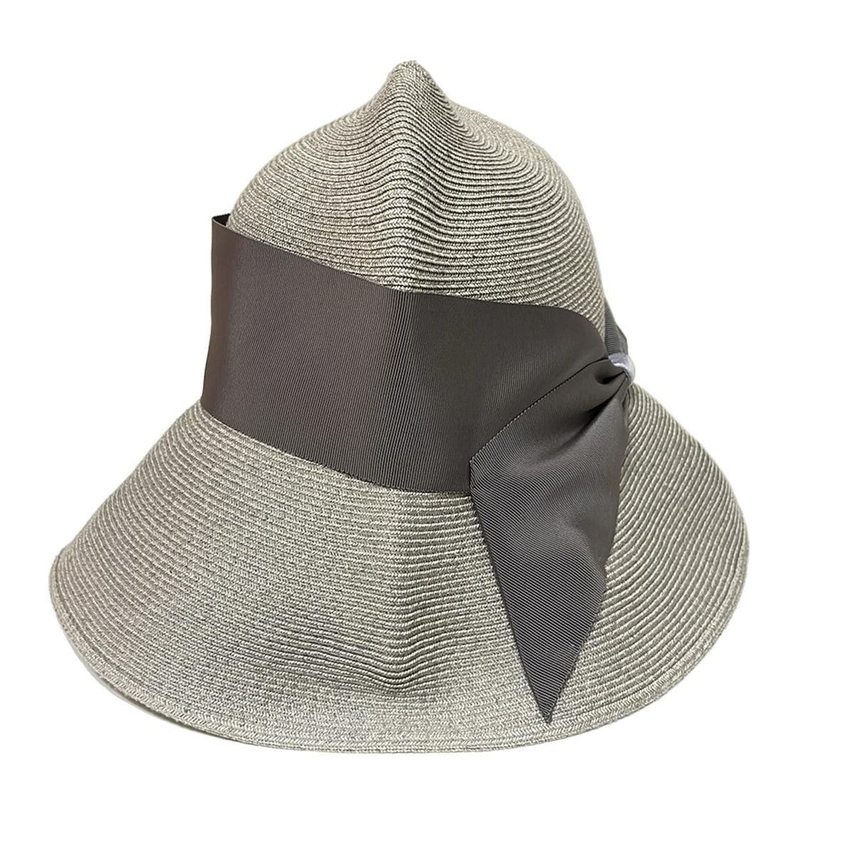 Athena アシーナ 帽子 - グレーベージュ×ダークグレー その他 |リボン