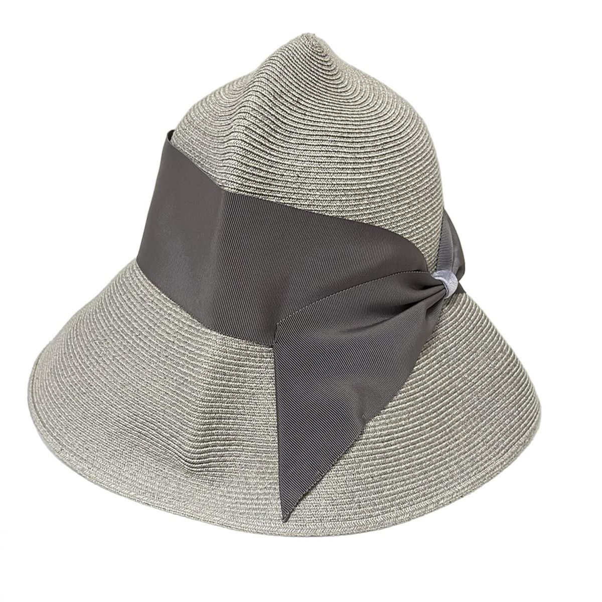 Athena アシーナ 帽子 グレーベージュ ダークグレー その他 リボン