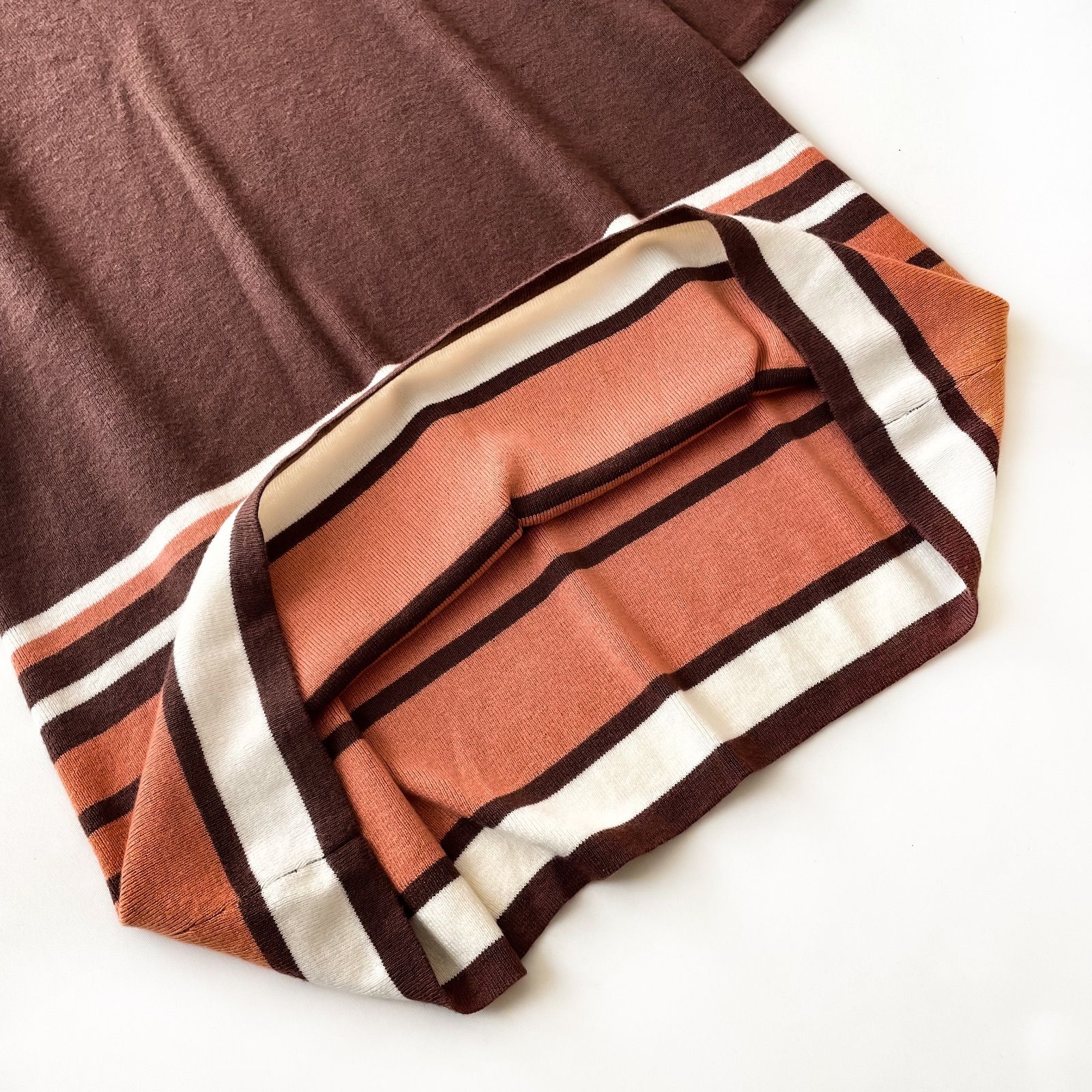 PICONE ピッコーネ archivio タグ付き ニット チュニック 38 ブラウン