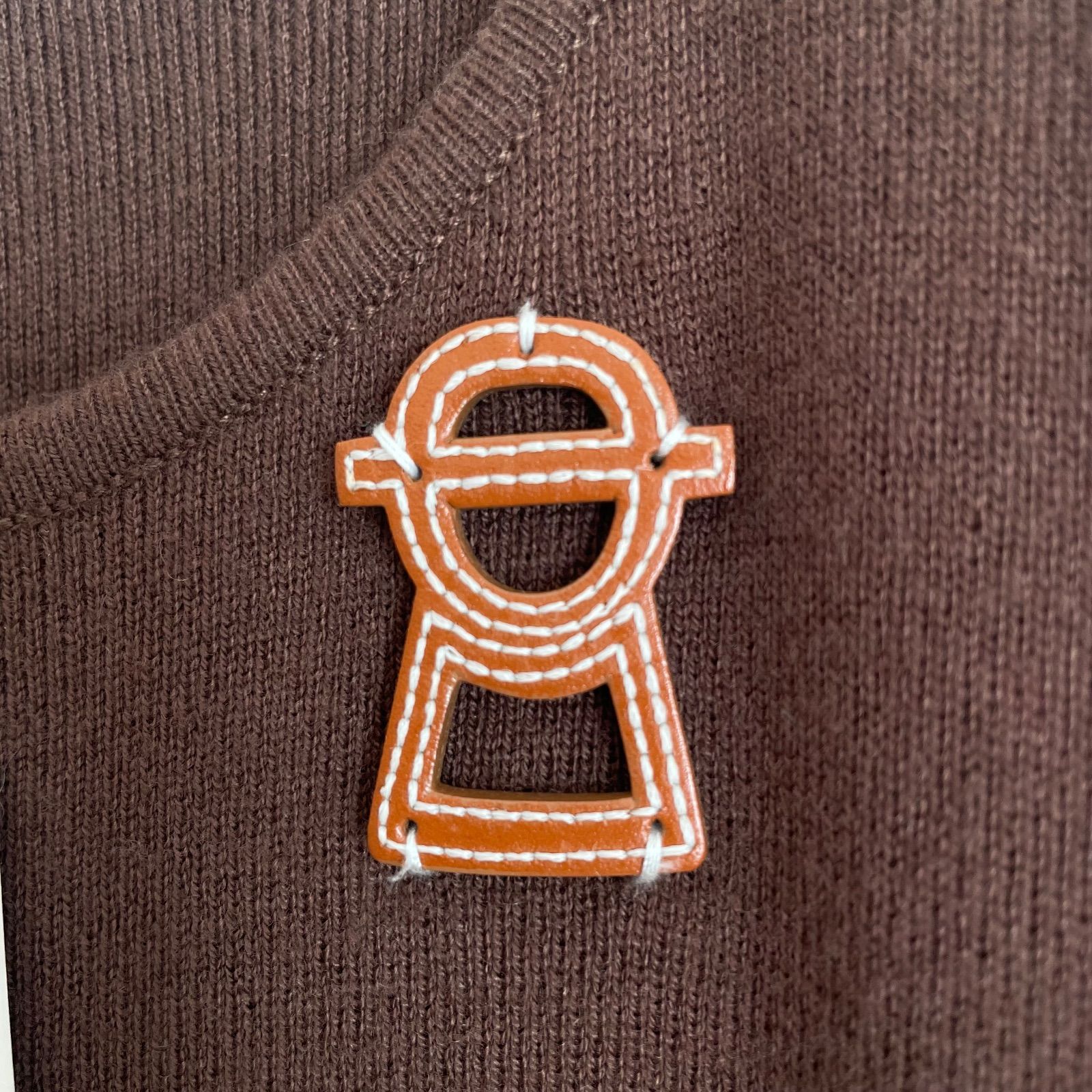 美品　PICONE ピッコーネ ニット チュニック 38 アルチビオ　ゴルフ PICONE ピッコーネ archivio タグ付き ニット チュニック 38 ブラウン