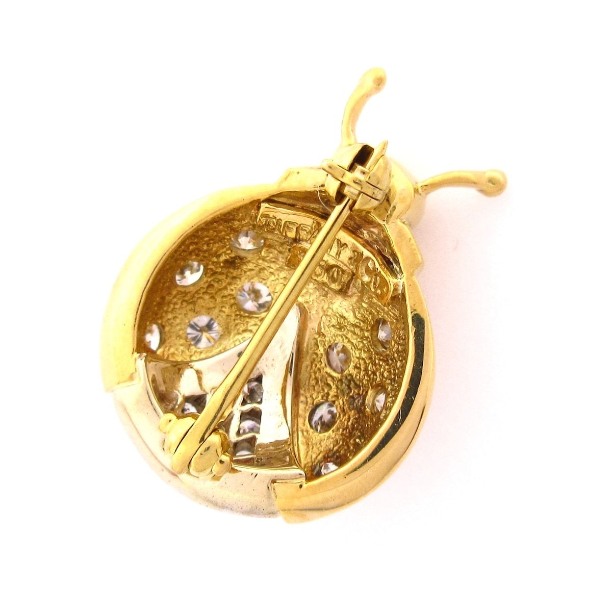 TIFFANY-Co. ティファニー ブローチ - K 18 YG×ダイヤモンド テントウムシ