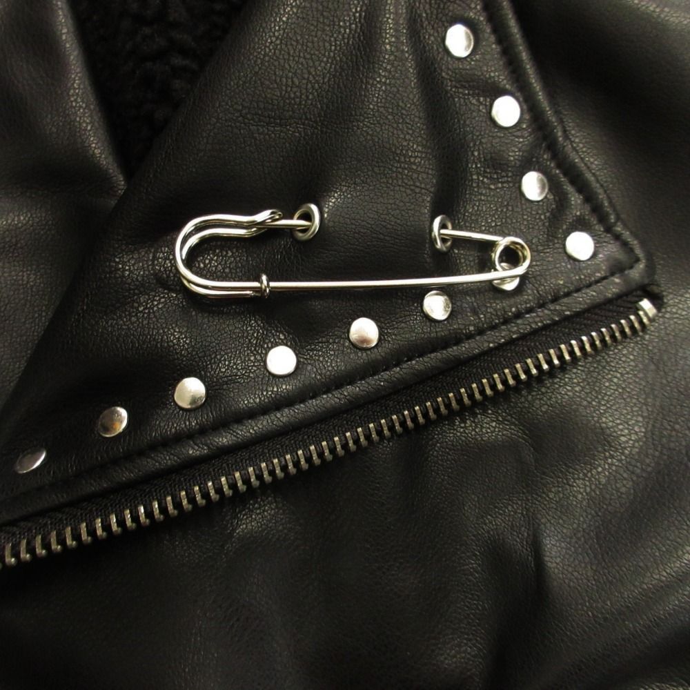 新品同様 REFLEM レフレム ボア裏地PU レザー スタッズ ライダース