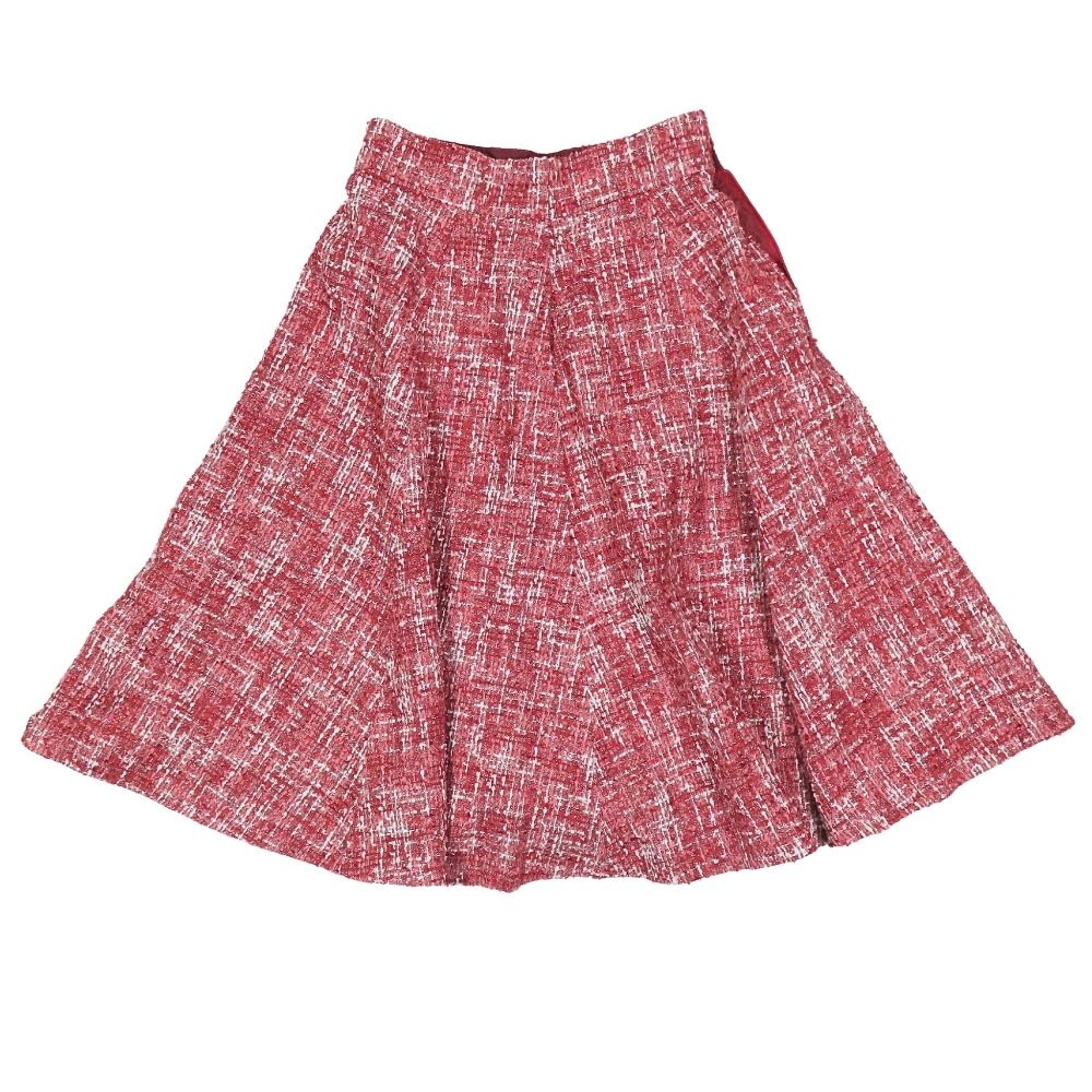 美品 TOCCA トッカ オンワード樫山 フレアミニスカート ラメ ツィード