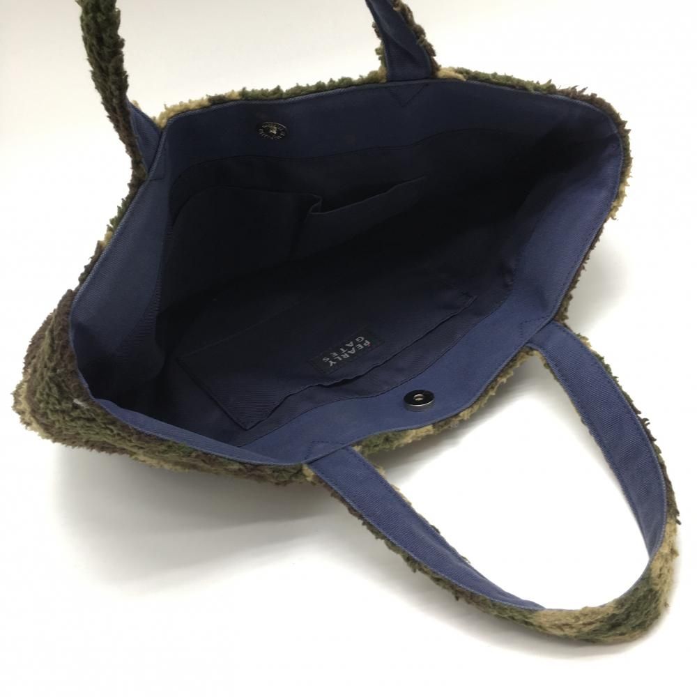 パーリーゲイツ カートバッグ カーキ×ブラウン カモフラ柄 迷彩 ボア