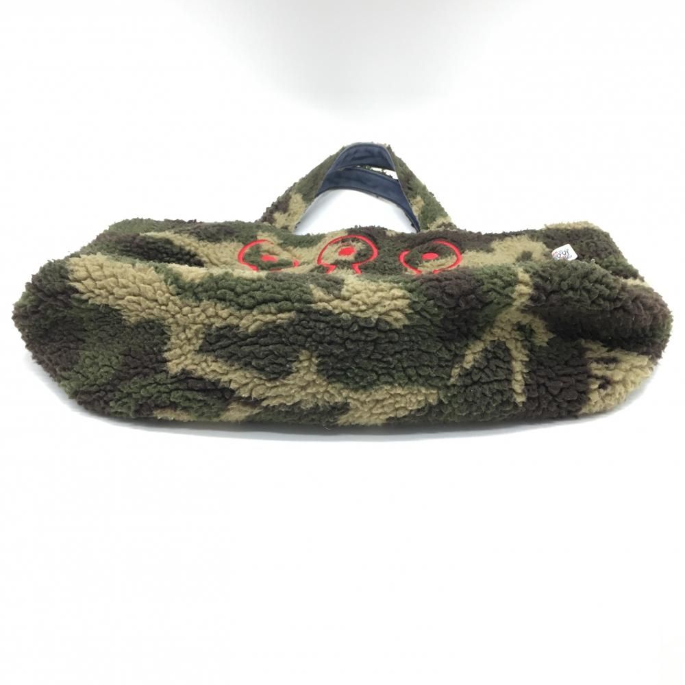 パーリーゲイツ カートバッグ カーキ×ブラウン カモフラ柄 迷彩 ボア