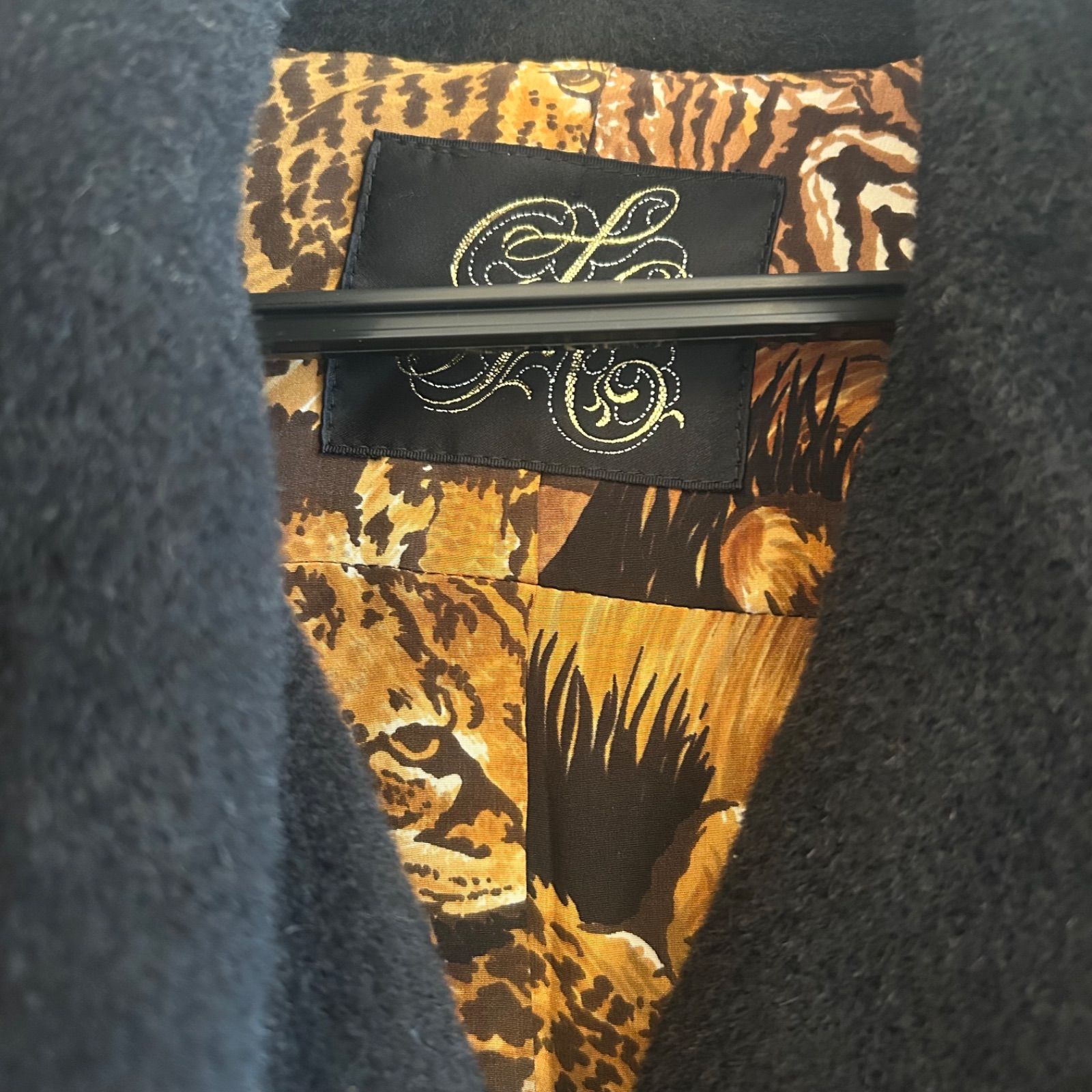 ZM1642 伊太利屋 イタリヤ ファーコート ブラック レディース 11サイズ