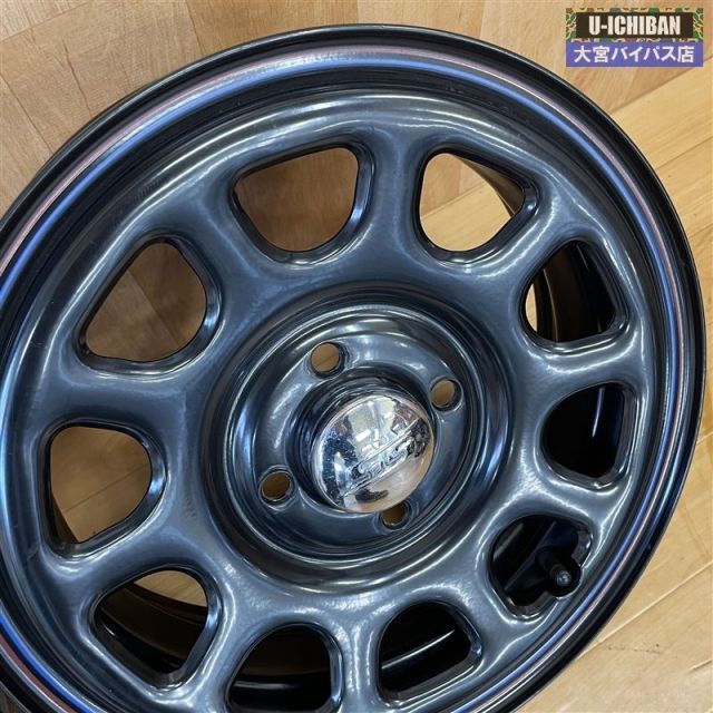  MLJ デイトナSS 5 0 J 14インチ 42 4 H 100 ブラック レッド ブルーライン ホイールのみ 4本 セット N VAN JJ 1 BOX 等 004 14インチ ホイール