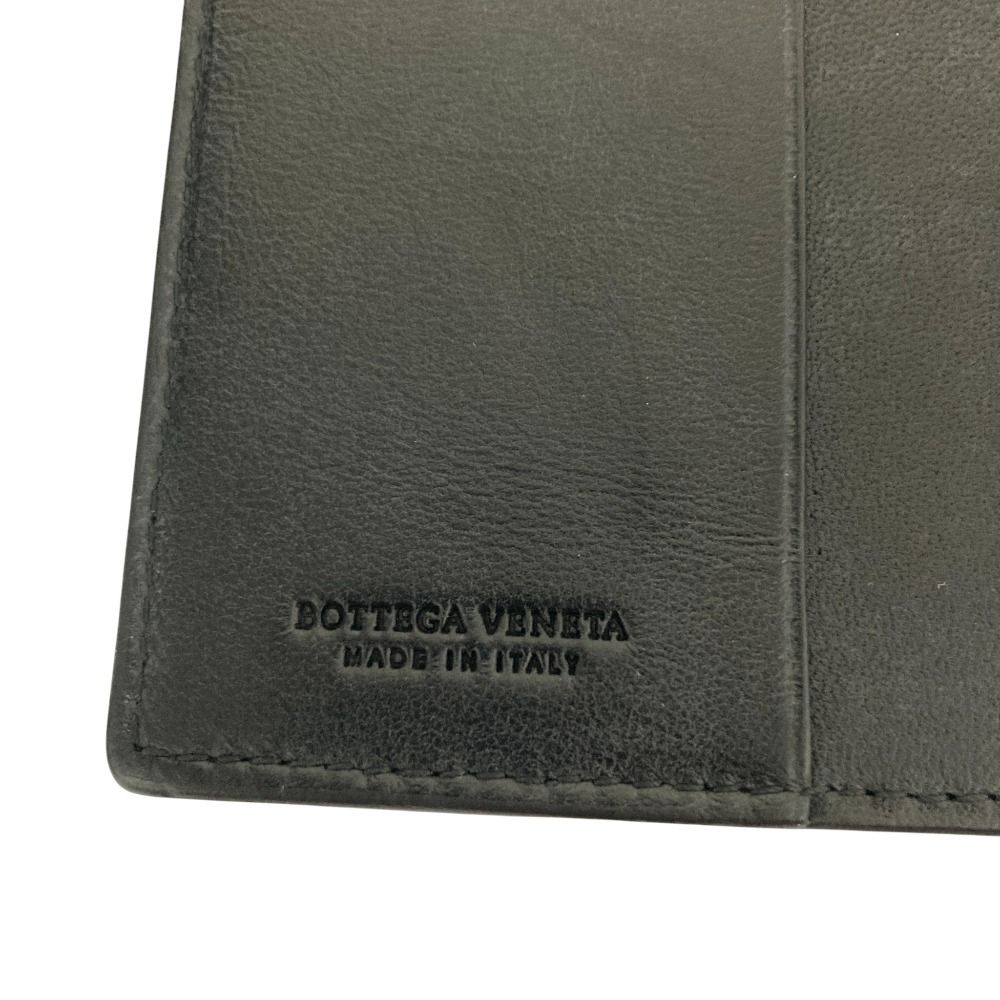  BOTTEGA VENETA ボッテガヴェネタ イントレチャート レザー ノートカバー 手帳カバー ブラック メンズ レディース 古着 手帳カバー 手帳 日記 家計簿