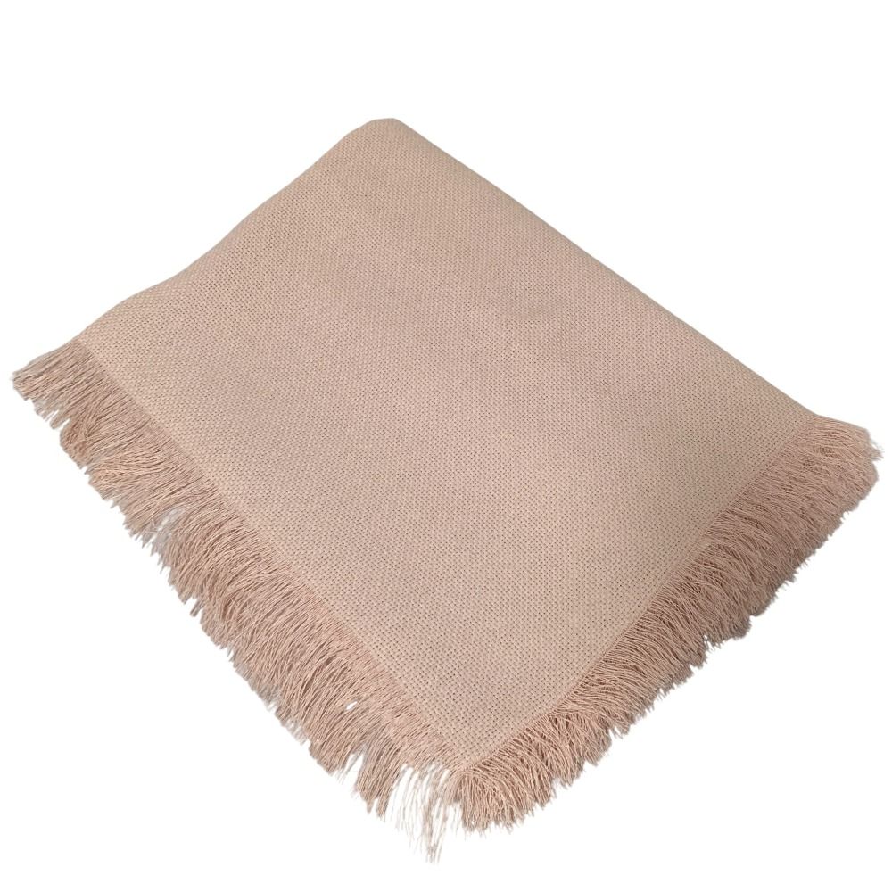 未使用 ASAUCE MELER アソースメレ フリンジ ストール ライトピンク