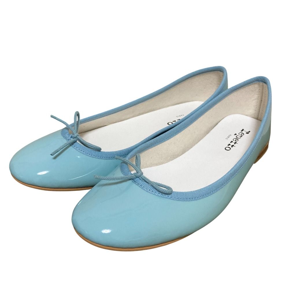 ♥ Repetto レペット Cendrillon H AD Eden バレリーナ フラットシューズ サイズ37 約23.5 cm ライトブルー レディース 古着