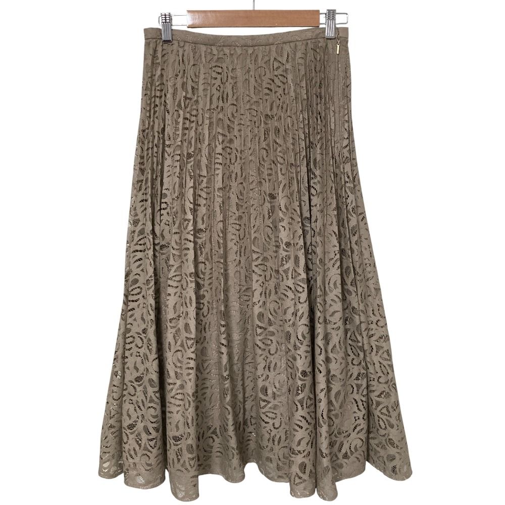 23 SS EPOCA エポカ ラスターレースプリーツスカート サイズ40 モカ レディース 古着