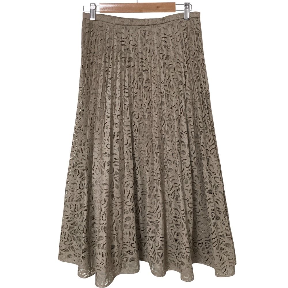 23 SS EPOCA エポカ ラスターレースプリーツスカート サイズ40 モカ レディース 古着