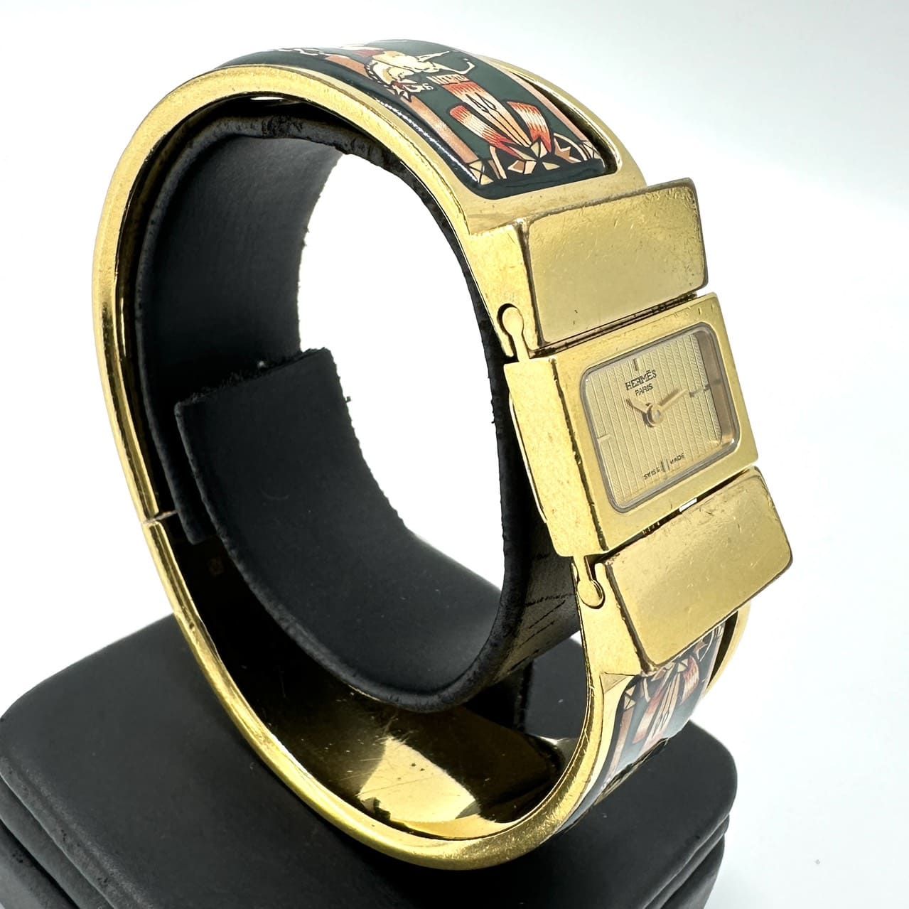 HERMES エルメス ロケ LO 1 201 腕時計 クォーツ バングル ウォッチ GP ヴィンテージ ブランド メンズ レディース ファッション